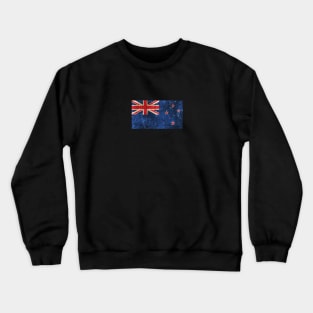 Vintage Aged and Scratched New Zealand Flag Crewneck Sweatshirt